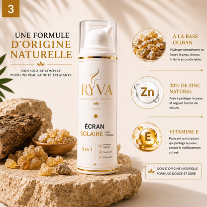 RYVA Écran Solaire Naturel 3 en 1
