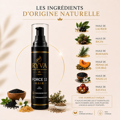 FORCE 11 HAIR – Huile Capillaire Aux 11 Huiles Naturelles